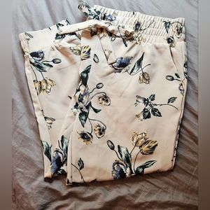 Size XL one by Chapter One tie-front elastic waist floral print jogger pants